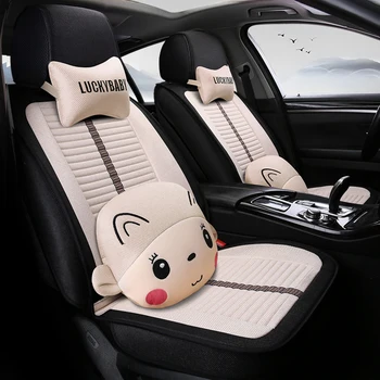 

Full Coverage flax fiber car seat cover auto seats covers for nissan navara d40 note patrol y61 y62 primera p12 qashqai j10 j11