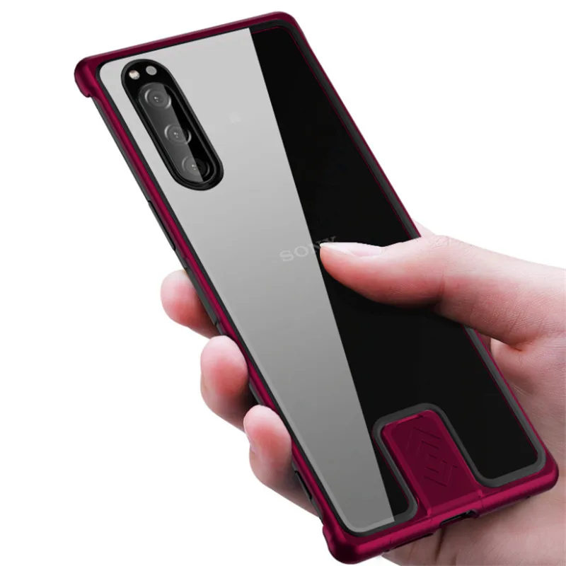 Чехол-накладка для sony Xperia 5, алюминиевая металлическая рамка, жесткие прозрачные чехлы с закаленным стеклом для sony Xperia 5 Xperia5, чехол
