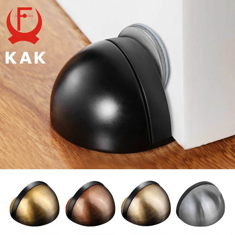 Door Stopper Magnetic Door Stopper Stainless Steel Non Punching Sticker Hidden Door Holders Catch Floor Stop Hardware