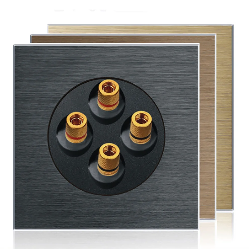 Karaoke Sound Speaker Audio Junction Connector Box Wall Plate Panel Terminal Block Banana Plug Seat Jacks Speakers | Обустройство