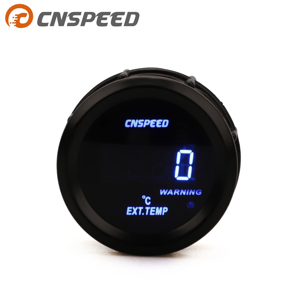 CNSPEED 2" 52mm Exhaust Gas Temperature Gauge Digital Exhaust Gas Temp Gauge Blue Led EGT EXT Car Meter With Sensor car gauge exhaust temperature sensor