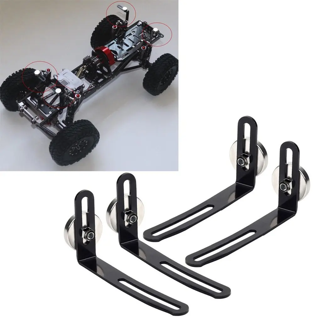 4 шт. металлический l образный кронштейн для корпуса RC автомобиля с магнитом 1:10