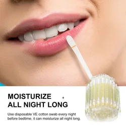 100Pcs Disposable Vitamin E Cotton Swabs Applicators for Lip Gum Care
