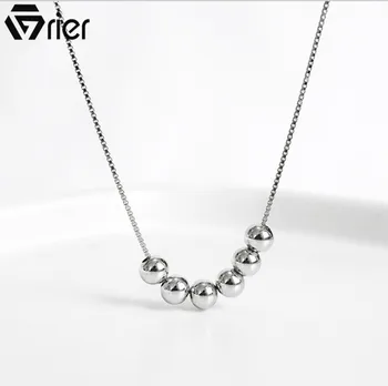 

Grier S925 Sterling silver new cute lady bead women necklace jewelry silver jewelry fashion necklace birthday present