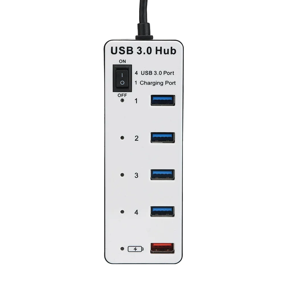 USB 3,0 концентратор Портативный USB 3,0 концентратор 5-Порты и разъёмы концентратор адаптер Высокая Скорость порт для зарядки через Порты и разъёмы Hub адаптер для ноутбука Планшетные ПК для MP3-плееры