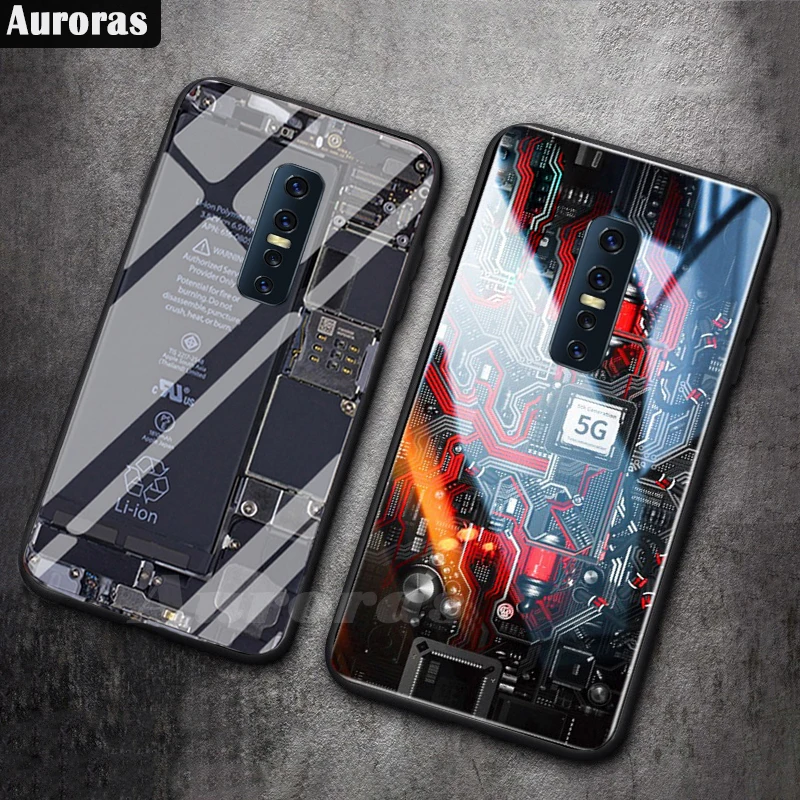 Auroras для vivo V17 Pro чехол-накладка из закаленного стекла для vivo v17 pro Чехлы Funda