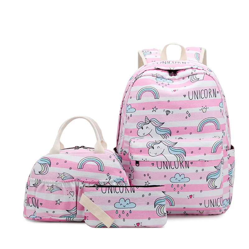 High quality unicorn nylon school bags for girls schoolbag Fashion printing backpack for ladies backpacks mochilas rucksack