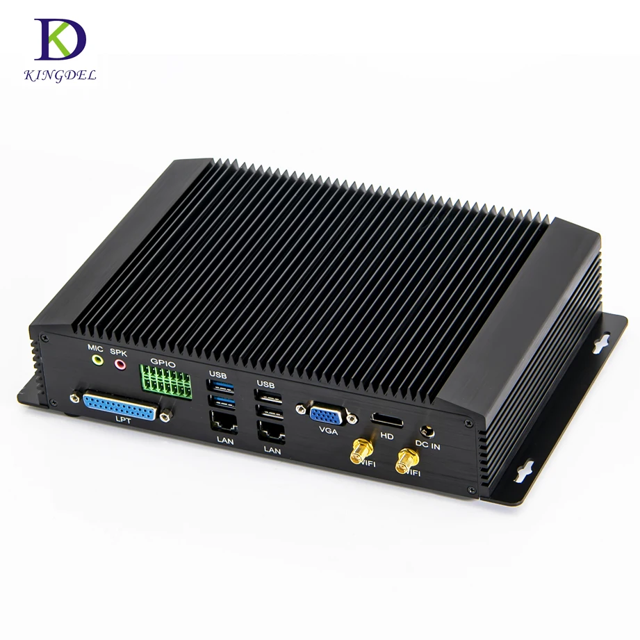 Мини-компьютер без вентилятора промышленный HTPC процессор intel 4-ядерный 8-го