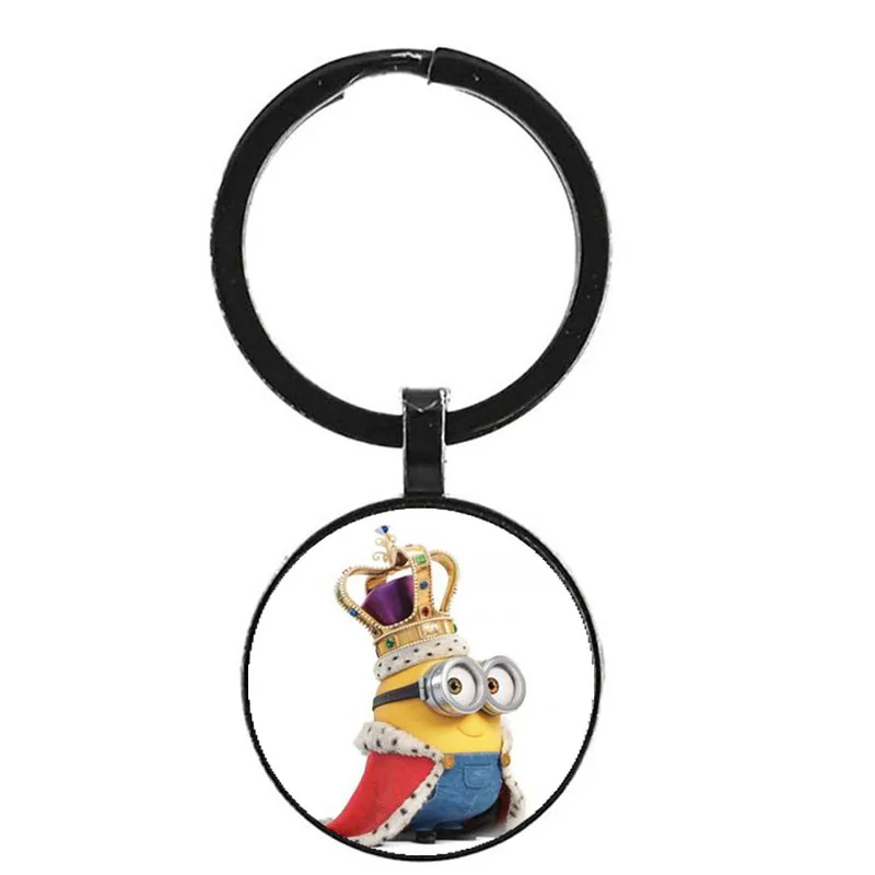 Despicable Me Minion Action Movie Glass Cabochon Keychains for Kid - Цвет: 31