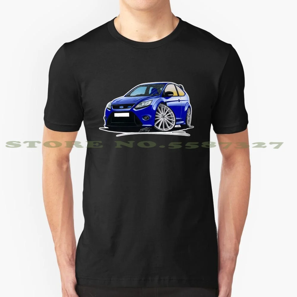 Футболка Ford Focus Rs (Mk2) синяя черная белая для мужчин и женщин |