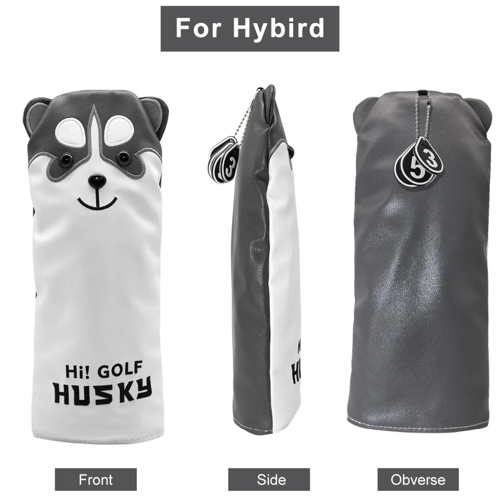 3 golf club head covers for drivers utility rescue fairway clubs,golf club headcovers, driver cover,utility cover,rescue cover fairway wood cover,UT cover
