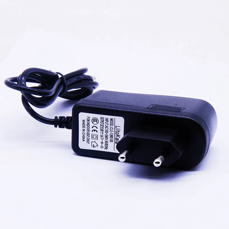 Charger adapter battery charger power supply adapter battery charger adapter LiitoKala 12V 18650 charger 12.6V 1A EU dc power adaptor 5.5*2.1mm cable lithium-ion battery LED lamps power 18650 charger