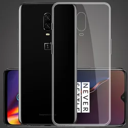 Ultrathin Transparent TPU Protective Phone Case with Soft Silicone Edges for OnePlus 6T (Clear)