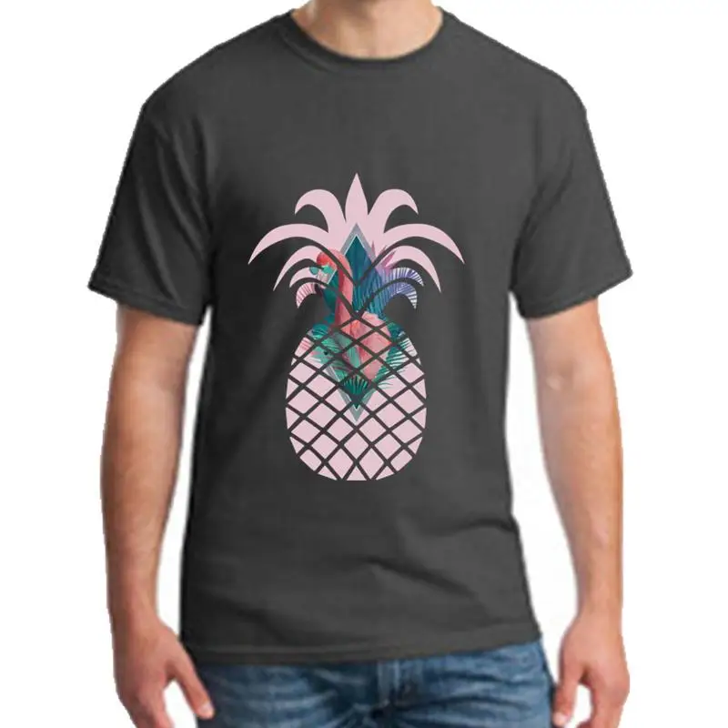 

personalized Pineapple Fresh Flamingo tshirt big size s~8xL cool junji ito Knitted men's t shirt tee
