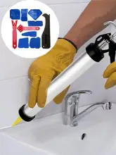 10 Pieces Caulking Tool Kit Sealant Finishing Tool Grout Scraper Caulk Remover Surface Glue Residual Shovel Hand Tool pneumatic sealant gun 600ml air gun valve silicone sausages caulking tool caulk nozzle glass rubber grout construction tools