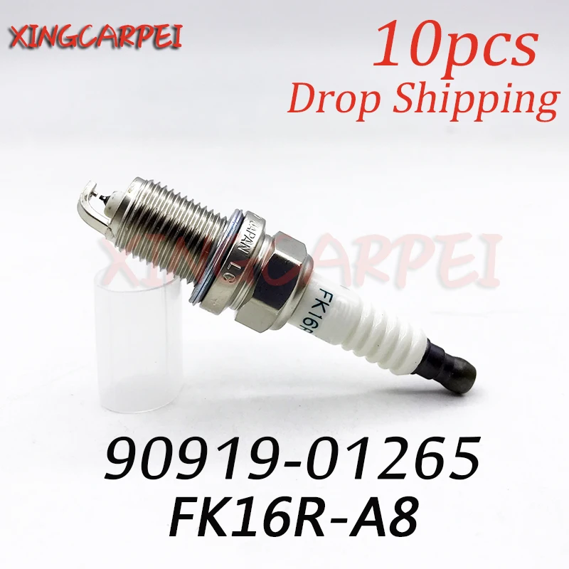 10 шт./лот FK16R-A8 90919-01265 двойной Иридиевые свечи Вилки для Toyota YARIS PRIUS C 1 5 от 12 до 19 лет