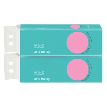 

12 Roll Soft 4-Ply Toilet Paper Roll Bath Bathroom Tissue Coreless White Paper Towels XH8Z