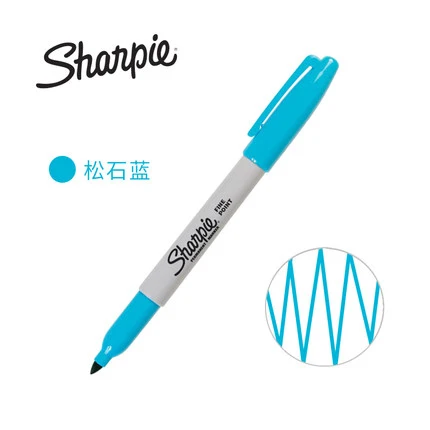 Turquoise blue 1 шт. Sharpie 31993 экологически чистый мелкий точечный Перманентный маркер 1 мм беспыльный маркер 21 цвет на выбор - Цвет: Turquoise blue
