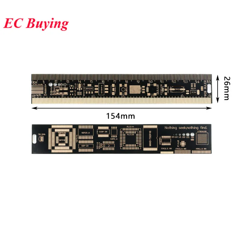 Линейка PCB для электронных инженеров поклонников Arduino измерительная линейка