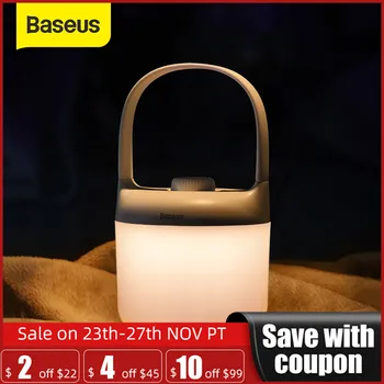 

Baseus Dimmable LED Night Light Portable USB Rechargeable Lamp Reading Night Light LED Table Lamp for Children Bedside Outdoor