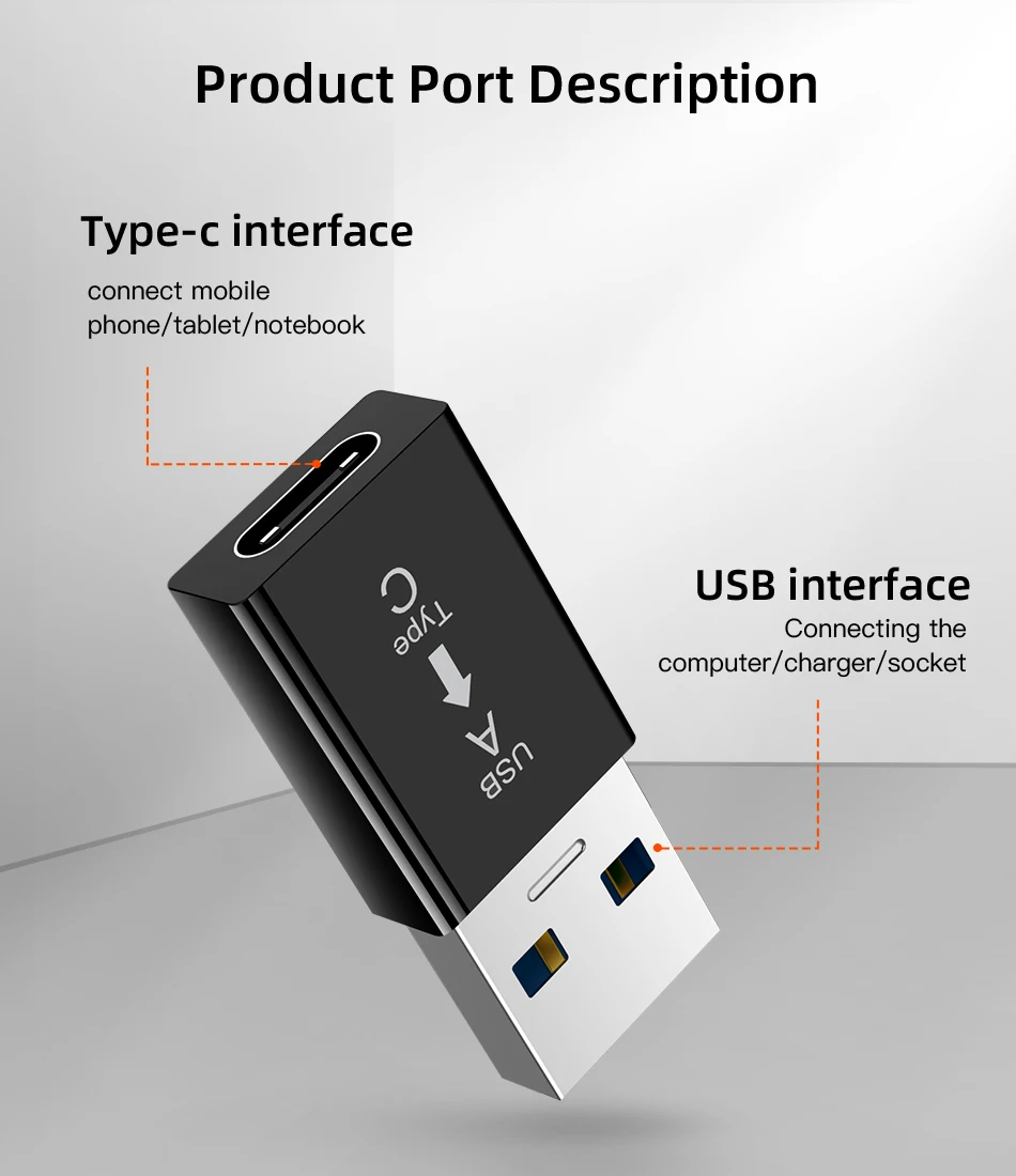 USB мужчина к Тип-c разъем зарядки Тесты 3,1 USB C Женский жесткий диск USB 3.0a Мужской конвертер для Xiaomi huawei samsung