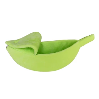 

Pet Banana Bed Dog Mat Soft Cotton Warm Pet Blanket Sleeping Bed Cover Mat for Small Medium Dogs Cats Kennel Green L