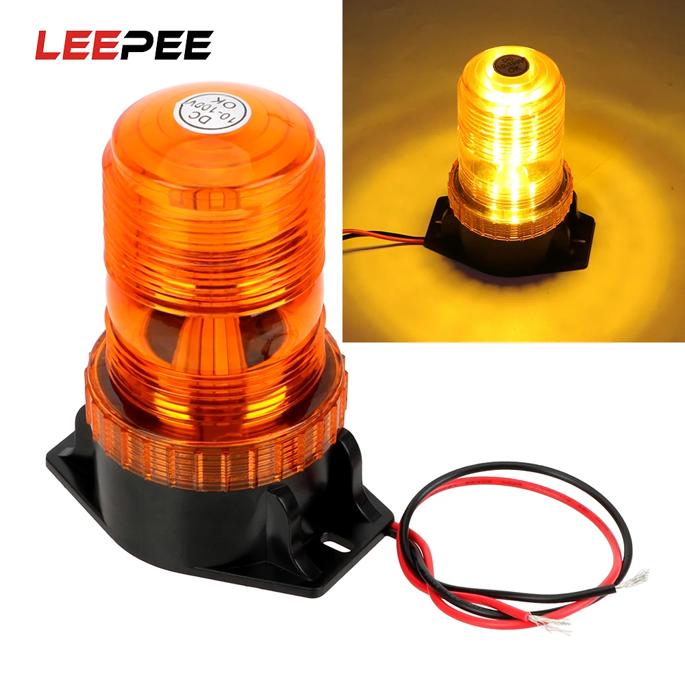 Nimoa Magnetic 15 LED Luz de advertencia intermitente de emergencia de seguridad vial para autom/óviles Cami/ón Barco Luz de advertencia