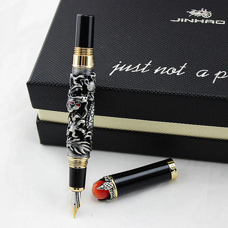 Jinhao caneta fonte, estampada, dragon king, play,