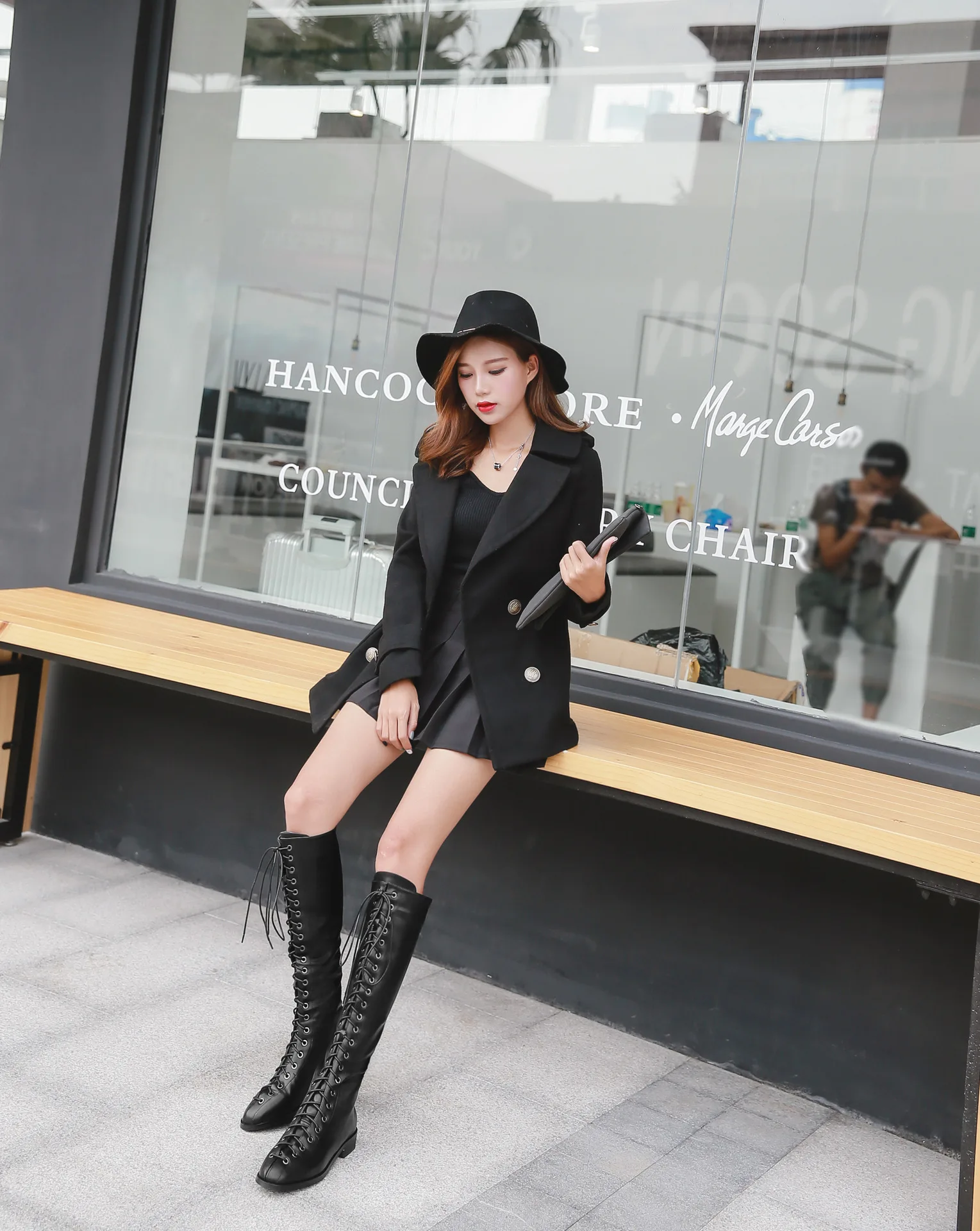 

2019 Spring And Autumn New Style Leather Boot Thigh Boot Women's Boots High Boots Children Winter Boots Knight Boots Straight-Cu
