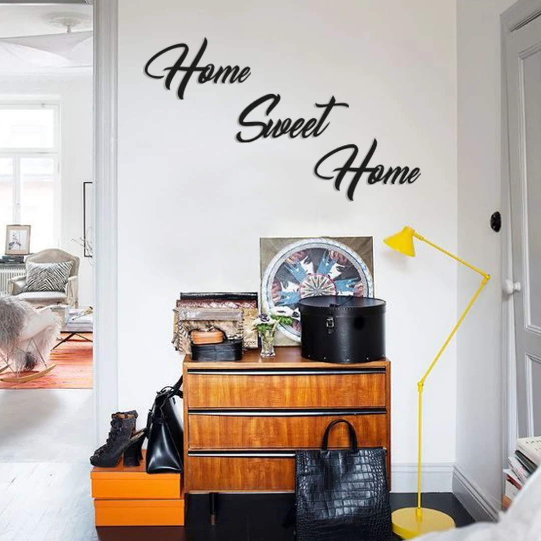 

Metal Wall Decor and Art, Home sweet home, Interior Design Writings, Words Wall Decor Metal Phrase