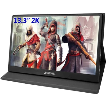 شراءشاشة محمولة 13.3 بوصة 2K 2560x1440 صغيرة HDMI شاشة الكمبيوتر LCD IPS عرض ل PS4 Xbox360 LED فيديو كمبيوتر محمول التوت بي