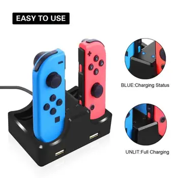 

iPlay Gamepad Charging Dock For Nintendo Switch 4 in 1 Game Charge Stand For NS Switch Charger
