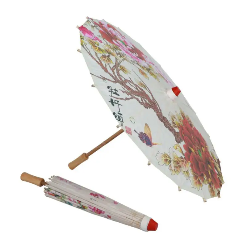 

Chinese Painting Oil Painting Umbrella Dance Wedding Party Bridal Decoration Handmade Art Paper Floral Umbrella
