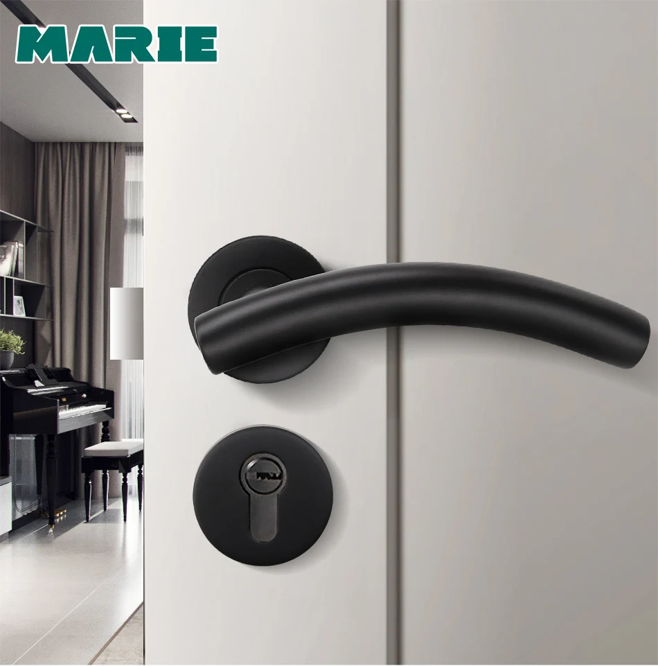 LH1006-Modern-black-color-stainless-steel-tube-lever-door-handle-bedroom-washroom_01