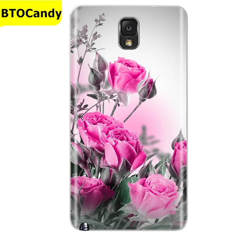 Soft Silicone Case For Samsung Galaxy Note 3 Case Cute Flower Soft TPU Case For Samsung Note 3 Note III Bumper Coque Funda Shell mobile pouch Cases & Covers