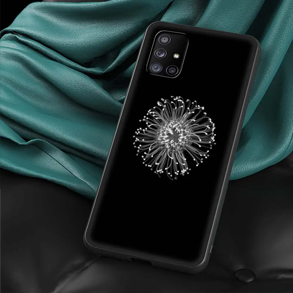 Elegant Dandelion Ink Art Phone Case - Sleek Black Design