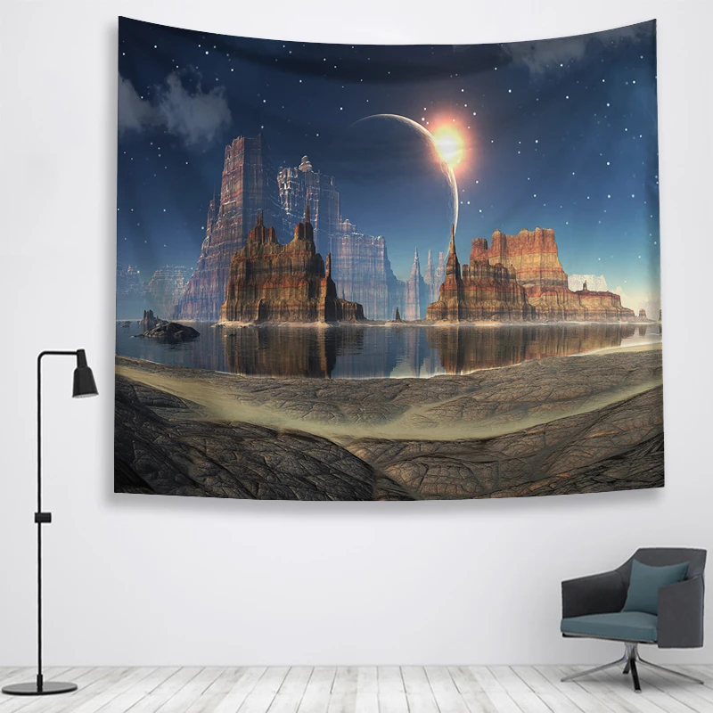 Галактика Звездное Небо Стены Ttapestry висячие украшения богемный пляжный коврик дом Декор общежития МАНДАЛА ГОБЕЛЕН колдовство хиппи