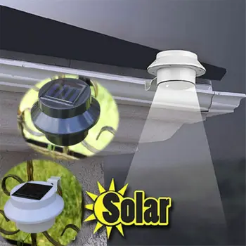 

3 LEDS Solar Lamp Sensor Waterproof Solar Street Light Outdoor Path Fence Gutter Roof Yard Wall Lamp Security Spot Lighting