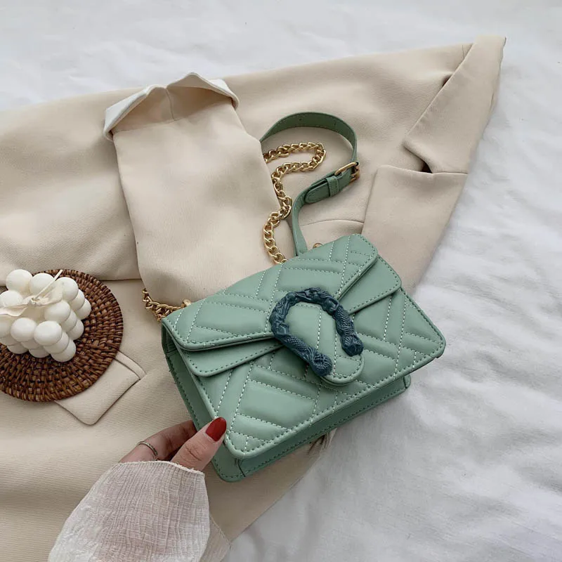 

Famous Brand Mini handbag 2020 Summer New Good Quality PU Leather Shoulder Bags For Women Chains Bag Luxury Designer sac a main