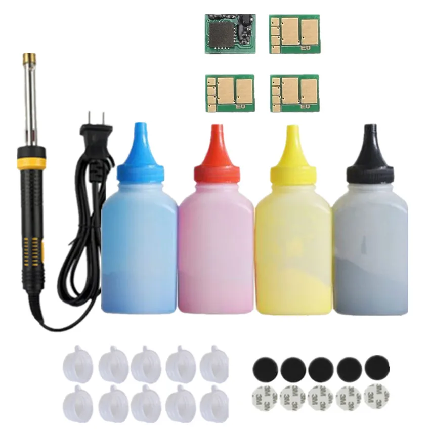 Kit de herramientas de cartucho de polvo de tóner de recarga + 4 chips para  HP CF540A 203A Color LaserJet Pro M254nw 254dw MFP M280nw M281fdw 281fdn| Cartuchos de tóner| - AliExpress