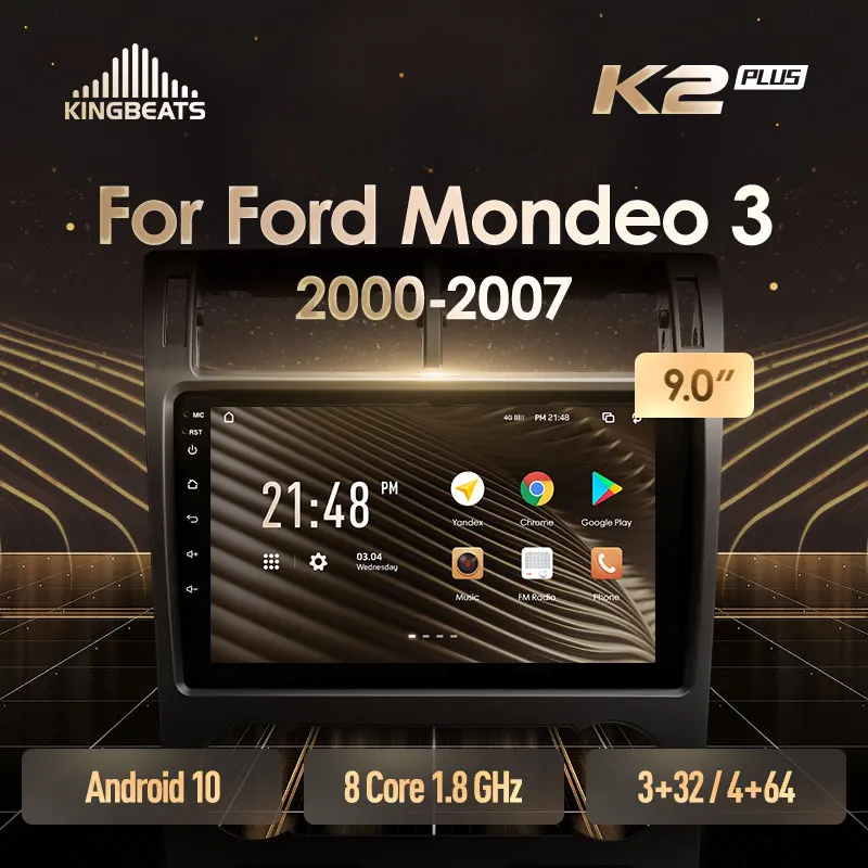 KingBeats штатное головное устройство For Ford Mondeo 3 2000 - 2007 GPS Android 10 автомагнитола на
