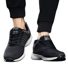Средние(B, m) кроссовки для бега, мужская спортивная дышащая повседневная обувь для занятий спортом, кроссовки для бега, Черная Спортивная обувь для мужчин 39-45Z30725