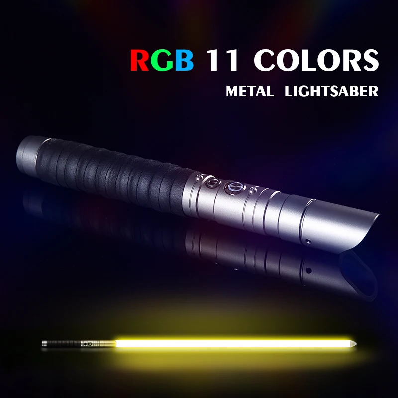 

RGB Lightsaber Metal Handle Sword LightSaber Force FX Heavy Dueling Rechargeable 12 Colors Light saber
