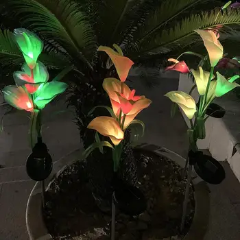 

Lawn Light 5 Head Garden Multi-Color Landscape Light Solar Calla Lily Solar Flowers 7 Color Change IP65 Waterproof LED Lights