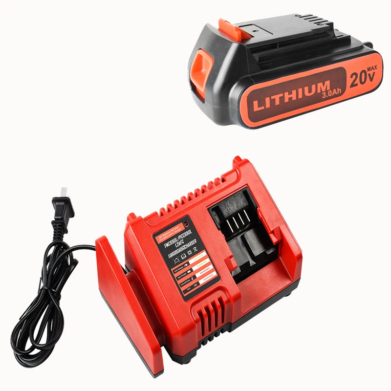 2Pack 20V Lithium-ion Battery for BLACK+DECKER 20 Volt LBXR20 LBX20 LB20  6000mAh