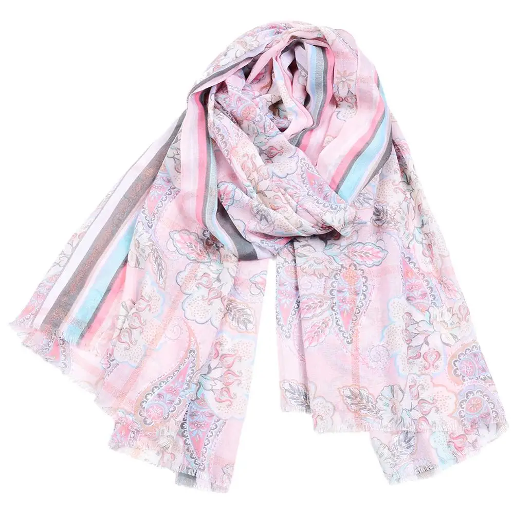 

Fashion Soft Gold silk cashew scarf Spring and autumn ladies new print cotton and linen Detachable scarf