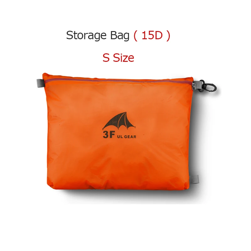 3F UL gear FeiYu портативная нейлоновая дорожная сумка для хранения белья, органайзер, компактный мешок для стирки - Цвет: 15D S Size Orange