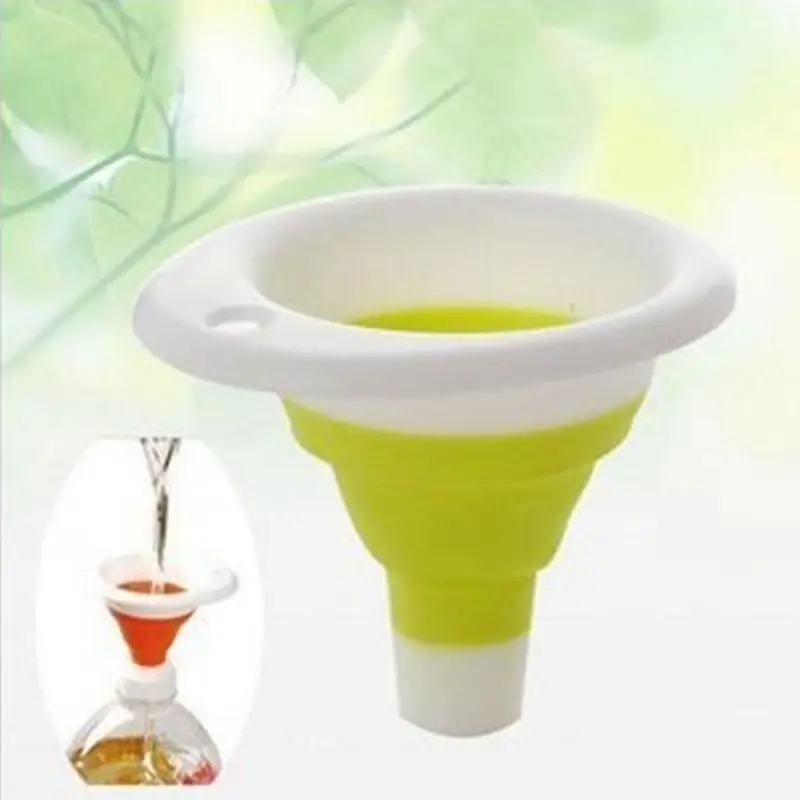 Mini Foldable Funnel Silicone Collapsible Style Hopper For Kitchen Cooking Household Liquid Dispensing Accessories Gadget | Дом и сад