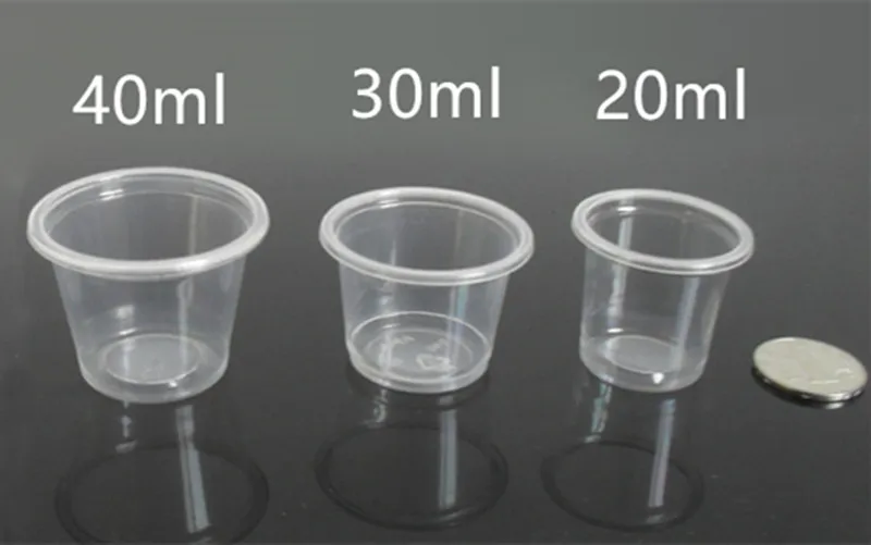 200 шт высокое качество одноразовые пластиковые стаканчики Мини Маленькие йогурт Молоко Кофе Чай напиток чашки 20 мл 30 мл 40 мл белые бокалы для вина