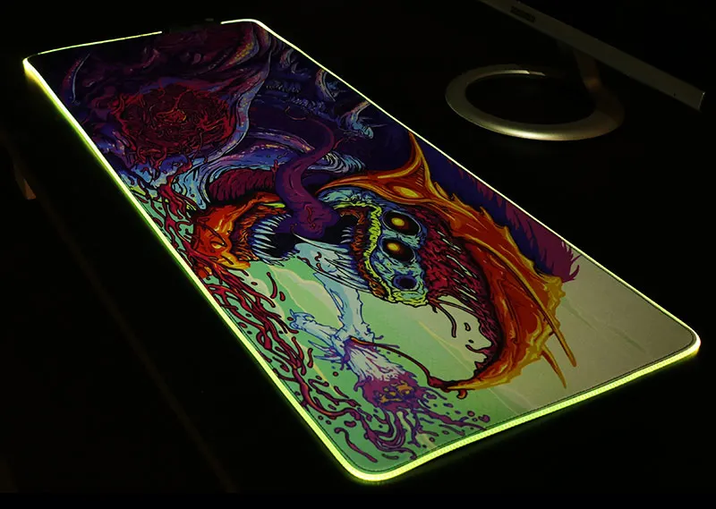 Hyper Beast XL RGB большой игровой коврик для мыши Коврик для клавиатуры светодиодный коврик для мыши с подсветкой компьютерный геймер большой коврик для мыши ПК офисный коврик для стола